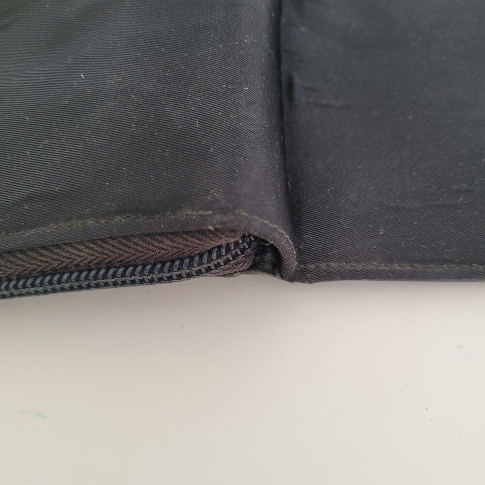 Vintage Prada Milano Black Nylon Saffiano Leather Zip Around Bifold Wallet Made - Picture 11 of 12